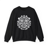 Andean Dual God Symmetry Tribal Glyph Style Unisex Sweatshirt