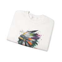 Urban Feather Headdress Graffiti Unisex Sweatshirt
