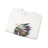 Urban Feather Headdress Graffiti Unisex Sweatshirt