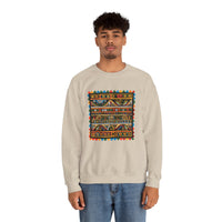 Pre-Columbian Tribal Stripe Pattern Unisex Sweatshirt