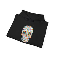 Neon Circuit Aztec Skull Cartoon Style Unisex Hoodie