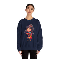 Chibi Inca Girl with Baby Condor Unisex Sweatshirt