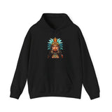 Aztec Royal Warrior Queen Portrait Illustration Unisex Hoodie