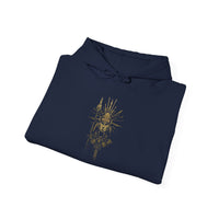 Golden Shaman Tribal Symbol Line Art Unisex Hoodie