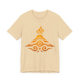 Tribal Volcano Spiral Smoke Glyph Style Unisex T-Shirt