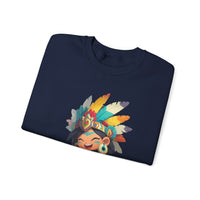 Aztec Chibi Girl with Jaguar Cub Warrior Culture Unisex Sweatshirt