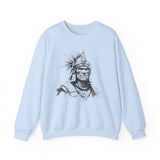 Inca Warrior Line Art Tribal Design Unisex Sweatshirt