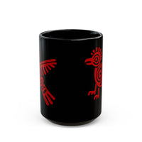 Mayan Bird Totem Symbol Black Mug