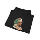 Maya Elder Warrior Watercolor Portrait Unisex Hoodie