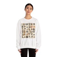 Mayan Petroglyph Stamped Texture Unisex Sweatshirt