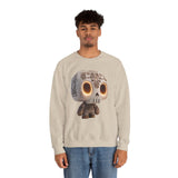 Glow-Eyed Aztec Skull Chibi Unisex Sweatshirt