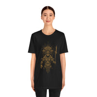 Warrior Shaman Tribal Glyph Gold Line Unisex T-Shirt