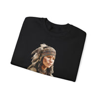 Inca Warrior Woman with Feathered Headdress Watercolor Unisex Sweatshirt