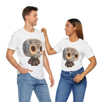 Glow-Eyed Aztec Skull Chibi Unisex T-Shirt