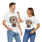 Glow-Eyed Aztec Skull Chibi Unisex T-Shirt