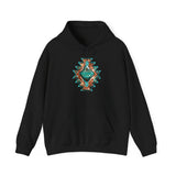 Turquoise Western Aztec Gem Illustration Unisex Hoodie