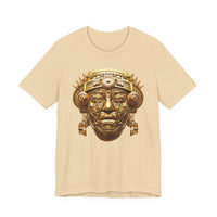 Aztec Golden Solar Deity Mask Unisex T-Shirt