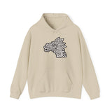 Quetzalcóatl Serpent Head Illustration Unisex Hoodie