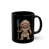 Temple Guardian Pixel Warrior Black Mug