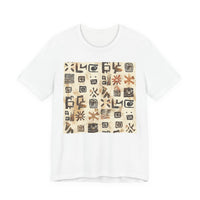 Mayan Petroglyph Stamped Texture Unisex T-Shirt