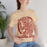 Pre-Hispanic Warrior Symbol Red Glyph Unisex T-Shirt