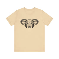 Aztec Western Bull Skull Longhorn Illustration Unisex T-Shirt