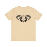 Aztec Western Bull Skull Longhorn Illustration Unisex T-Shirt