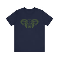 Aztec Western Bull Skull Longhorn Illustration Unisex T-Shirt
