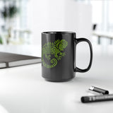 Mayan Aztec Totem Symbol of Iguana Black Mug
