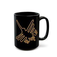 Nazca Lines Style Bird Black Mug