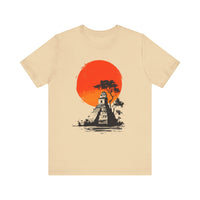 Tikal Sunset Temple Minimalist Art Unisex T-Shirt