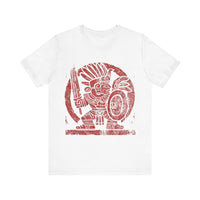 Pre-Hispanic Warrior Symbol Red Glyph Unisex T-Shirt
