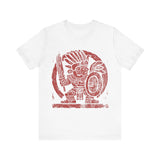 Pre-Hispanic Warrior Symbol Red Glyph Unisex T-Shirt