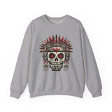 Pixel Art Aztec Skull Totem Unisex Sweatshirt
