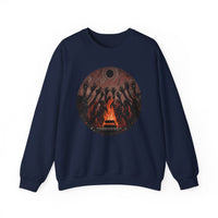 Sacred Fire Tribal Ceremony Glyph Style Unisex Sweatshirt