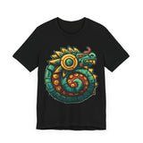 Colorful Quetzalcoatl Sun Serpent Glyph Style Unisex T-Shirt
