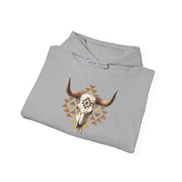 Tribal Bull Skull Earth Symbol Illustration Unisex Hoodie