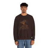 Tribal Volcano with Smoke Spirals Glyph Style Unisex Sweatshirt
