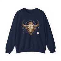 Western Longhorn Cosmic Totem Illustration Unisex Sweatshirt