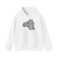 Quetzalcóatl Serpent Head Illustration Unisex Hoodie