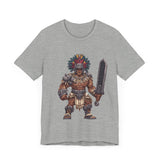 Obsidian Blade Fighter Pixel Art Unisex T-Shirt