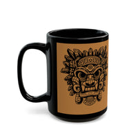 Aztec-Inspired Tlaloc God Tribe Graphic Black Mug