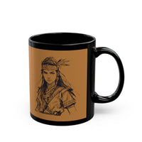 Inca Warrior Woman Fierce Andean Spirit Design Black Mug