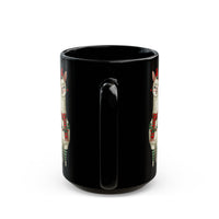 Inca Christmas Llama Family from the Andes Black Mug