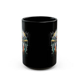 Urban Feather Headdress Graffiti Black Mug