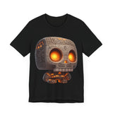 Glow-Eyed Tribal Stone Skull Unisex T-Shirt
