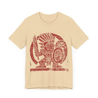 Pre-Hispanic Warrior Symbol Red Glyph Unisex T-Shirt