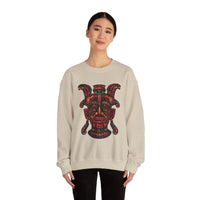 Aztec Fire Warrior Mask Unisex Sweatshirt