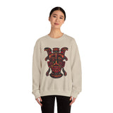 Aztec Fire Warrior Mask Unisex Sweatshirt