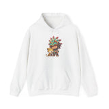 Chibi Aztec Warrior and Jaguar Cub Cartoon Unisex Hoodie